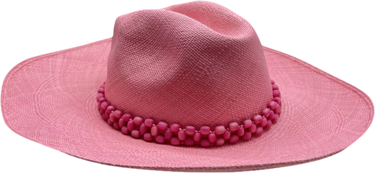 artesano Pink Peoni - Wide Brim Hat UK M