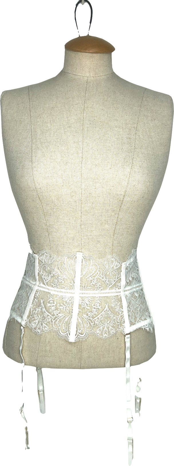 Karen Millen White Embroidery And Lace Deep Suspender UK S