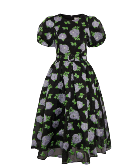 COAST BLUE & PURPLE FLORAL JACQUARD MINI DRESS UK 8