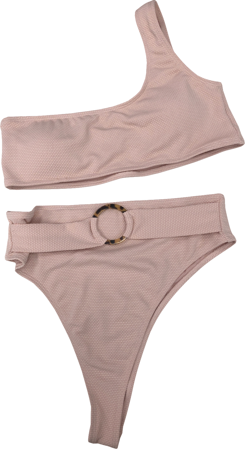 SANNA'S Transparent Strap Micro Thong - Nude Beige Pink