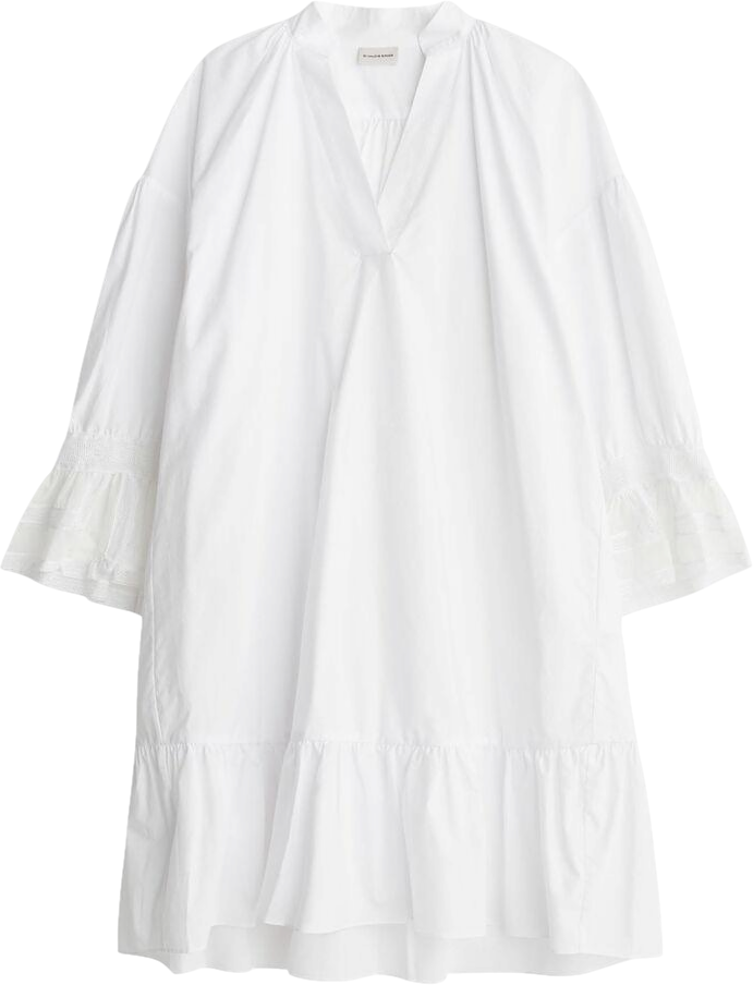 Malene Birger Clarisia Organic Cotton Dress Pure White UK XL
