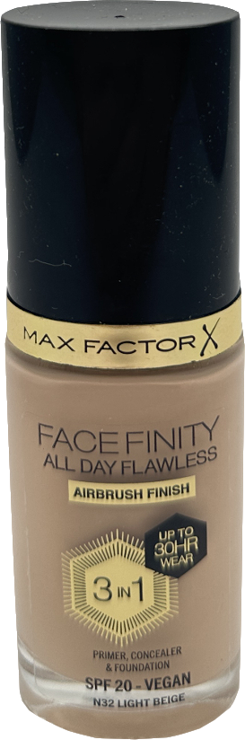 Max Factor Facefinity All Day Flawless 3 In 1 Vegan Foundation C40 Light Ivory 30ml