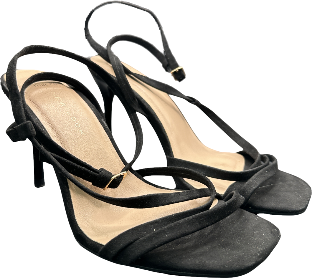 New Look Black Strappy Sandals UK 4 EU 37 👠