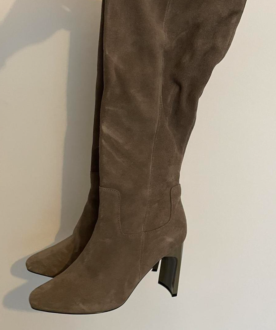 River Island dark grey suede boots EU 36 UK 3