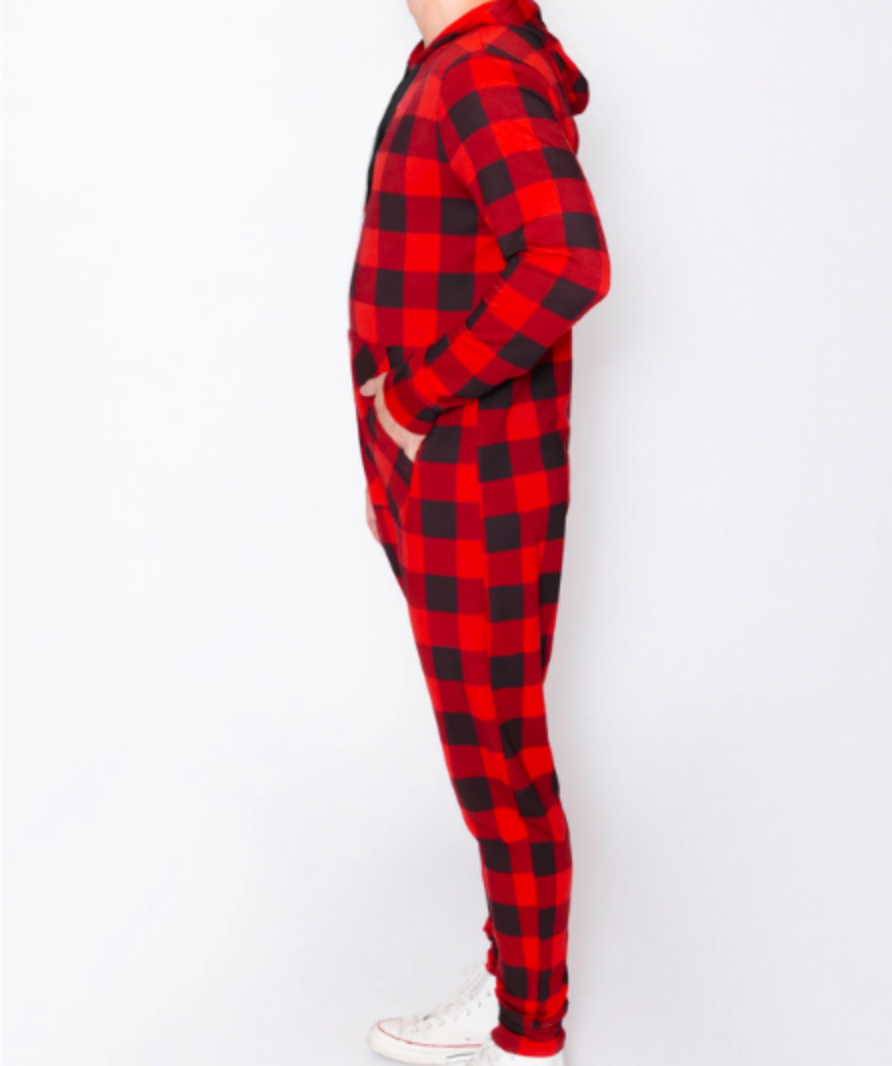 Smash + Tess Red Check Long Sleeved Bro Romper UK L