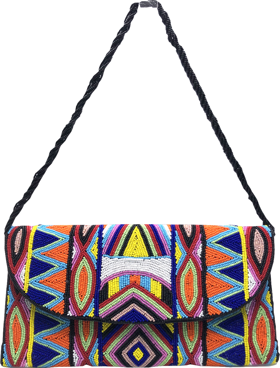 Aspiga Multicoloured Beaded Clutch Bag