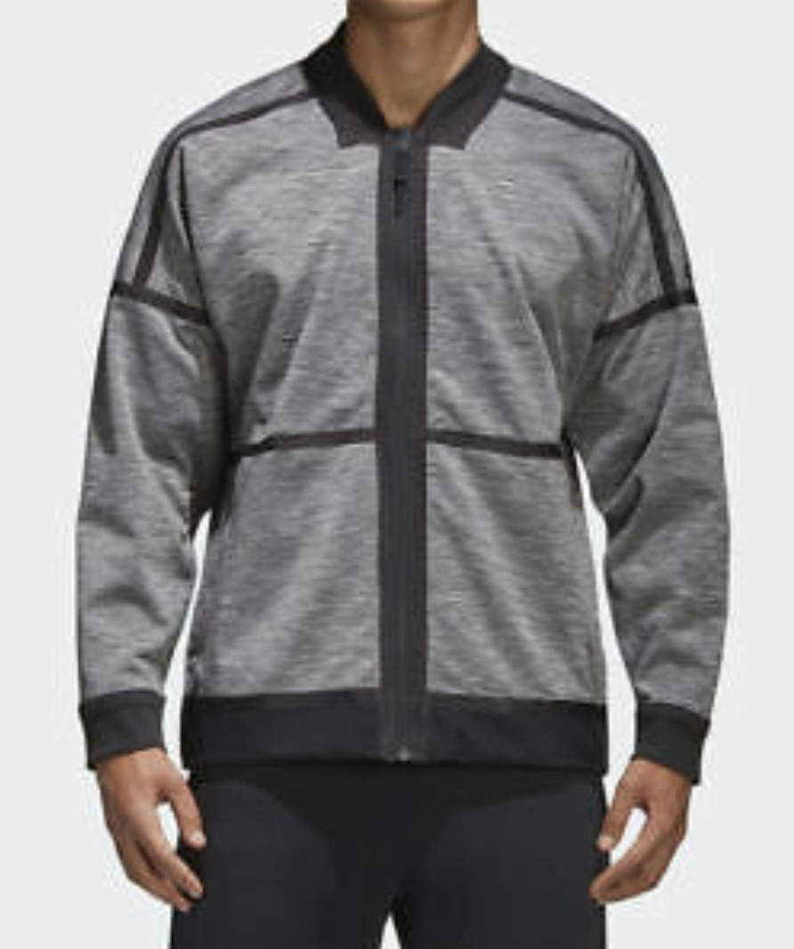 Adidas Grey Z.N.E Reversible Bomber Jacket UK XS