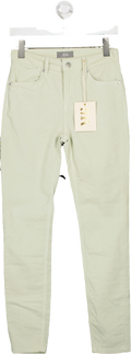 ida Mint Green Rizzo High Rise Skinny Fine Cord Ankle Jeans BNWT W24