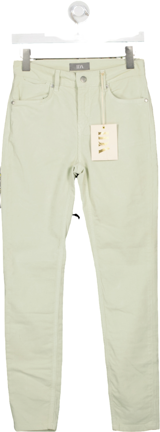 ida Mint Green Rizzo High Rise Skinny Fine Cord Ankle Jeans BNWT W24