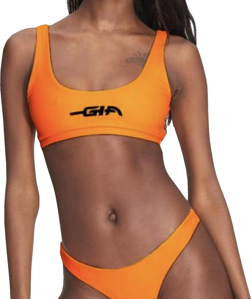 I.AM.GIA Orange Katiya Bikini Top UK S