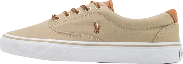 Polo Ralph Lauren Classic Beige Embroidered Polo Player Trainers BNIB UK 9 EU 43 👞