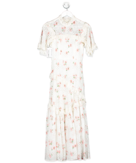Needle & Thread White Floral Desert Rose Cotton-lace Ballerina Dress UK 4 - 7447093641406_Front_Reliked.png