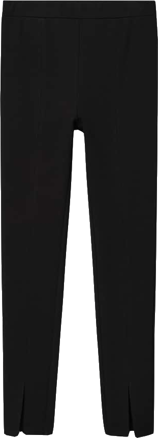 MANGO Black Slit Hem Leggings BNWT UK XL