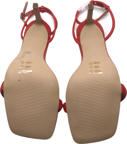 STEVE MADDEN Red Entice Padded Toe Heeled Sandals UK 4 EU 37 👠