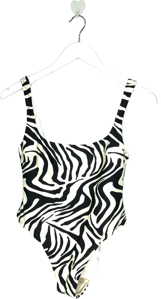 haight Cream Thidu Zebra-print Swimsuit In Animal Print UK M