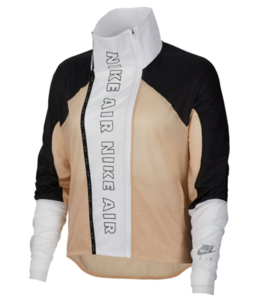 Nike Air black/nude full zip running jacket UK S