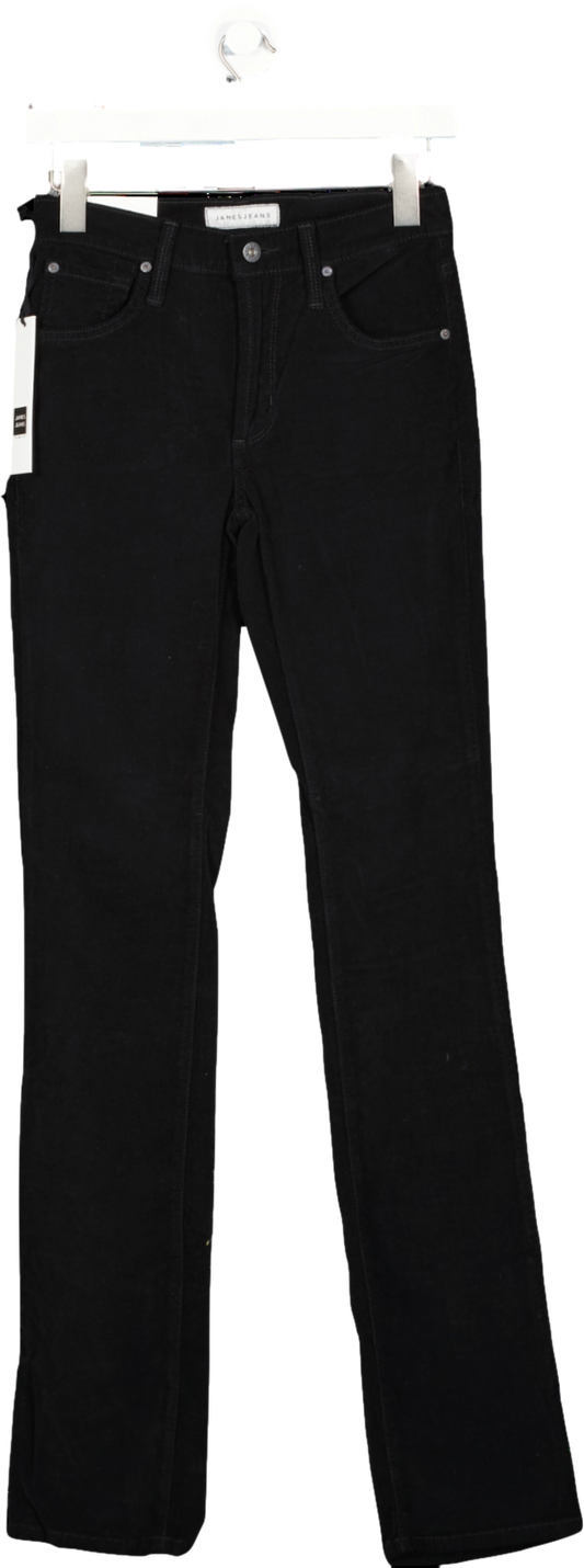 James Jeans Black Hunter High Rise Straight Leg Ebony Cord Jeans W31