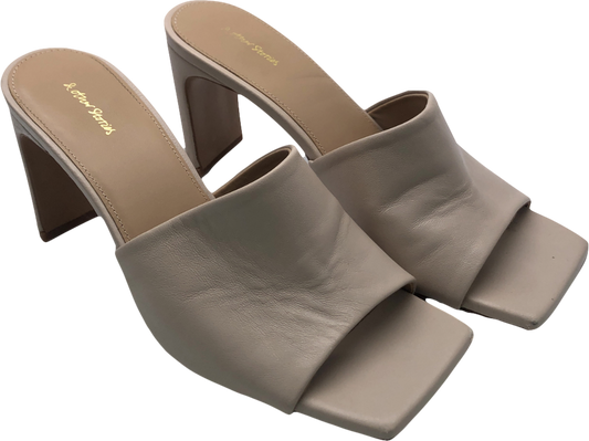 & Other Stories Beige Classic Leather Mules UK 3 EU 36 👠