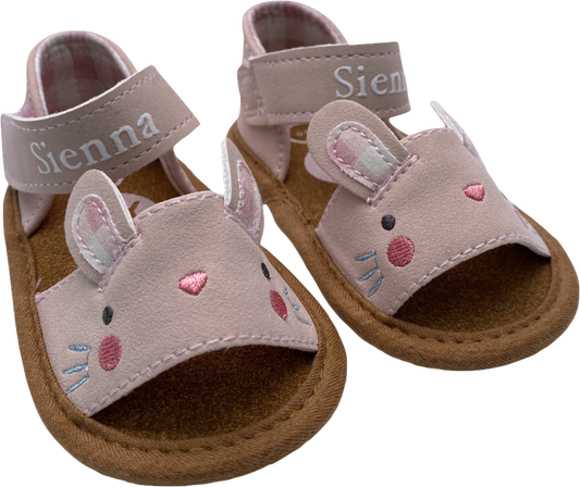 My 1st Years Pink Personalised Bunny Shoes 3-6 Months