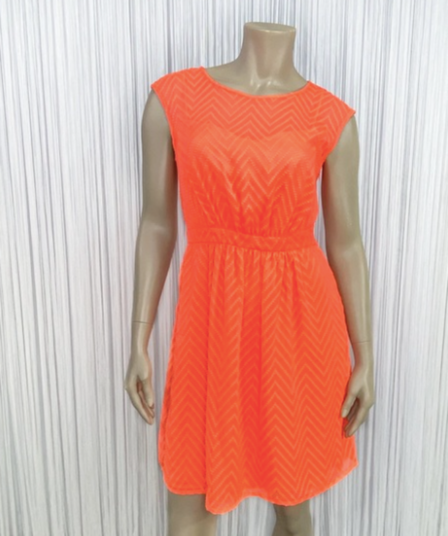 J crew neon orange sleeveless dress UK 6