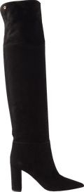 Gianvito Rossi Black Piper 85 Suede Knee Boots UK 5.5 EU 38.5 👠