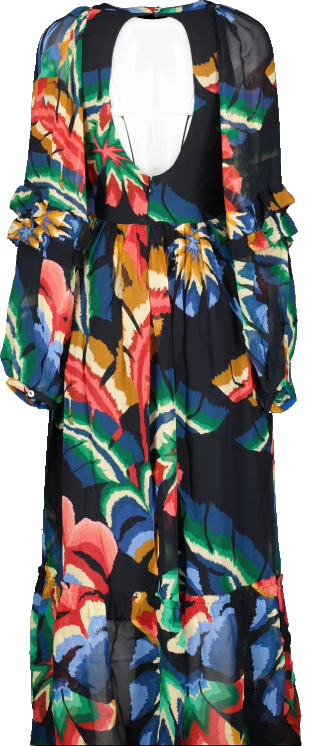 Farm Rio Multicoloured Chevron Forest Maxi Dress BNWT UK XS