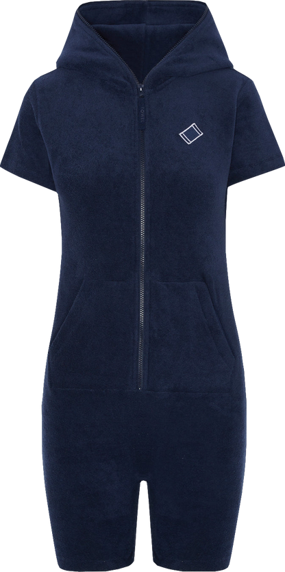 One piece x Towel Club Navy Blue Toweling Jumpsuit / Cover-up BNWT UK S