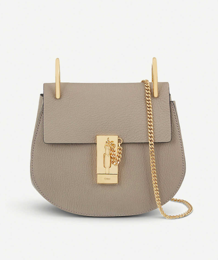 CHLOÉ  Motty Gray Leather Drew Shoulder bag