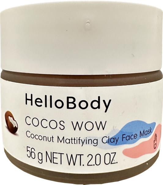hellobody Cocos Wow Coconut Mattifying Clay Face Mas 56g
