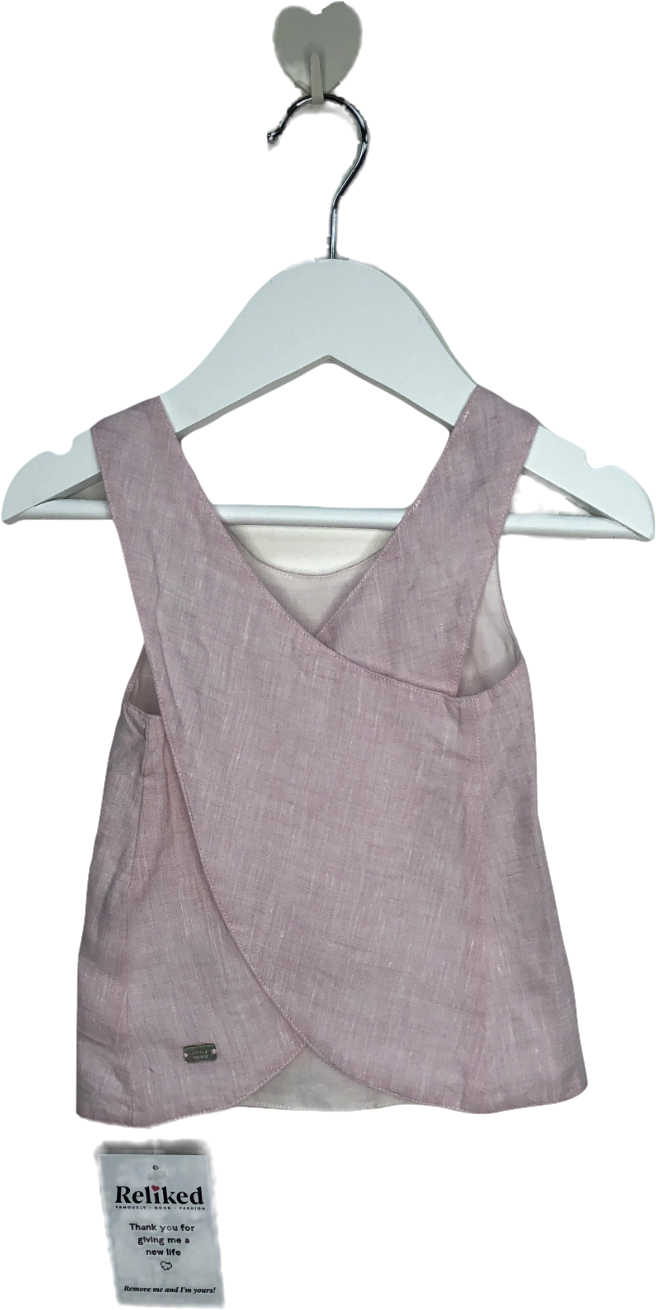 Little Crusoe Pink Aerin Linen Cross Over Top 1 Year