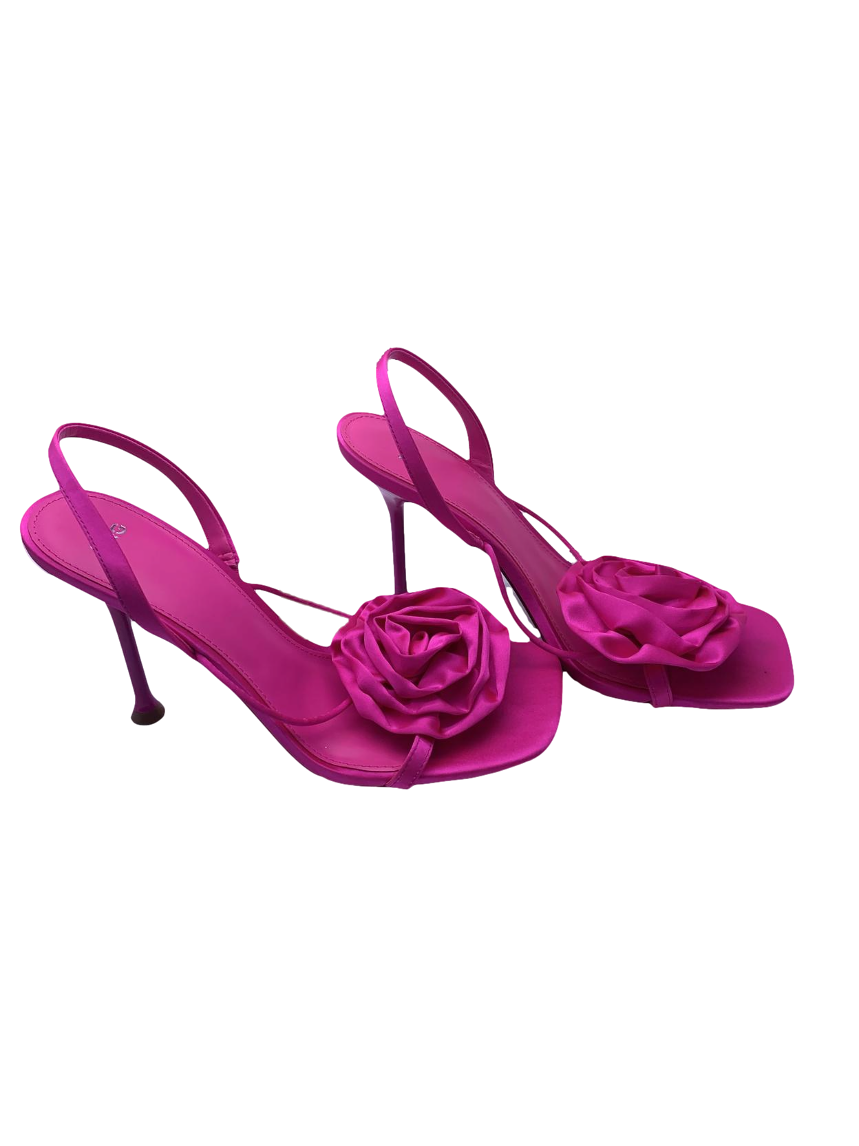 MANGO Pink Flor Stiletto Heeled Sandals UK 7 EU 40 👠