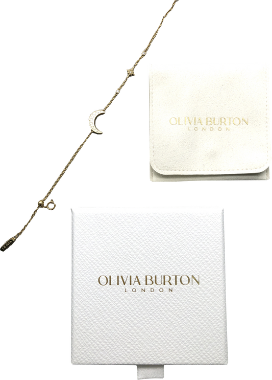 Olivia Burton Metallic Celestial North Star & Moon Gold Bracelet One Size