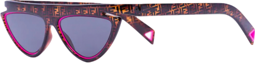 Fendi Brown / Pink Tortoise Ff Logo 0383/s 0t4ir Sunglasses in case