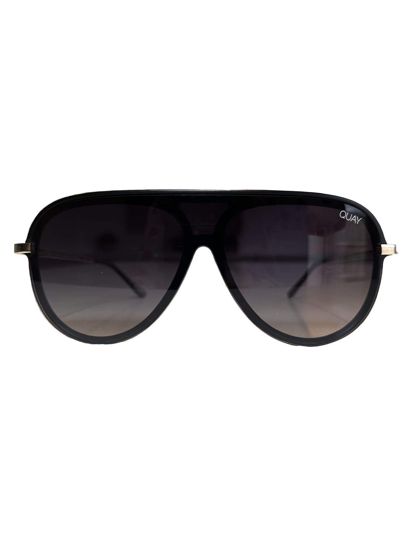 QUAY Black Empire Aviator Sunglasses One Size