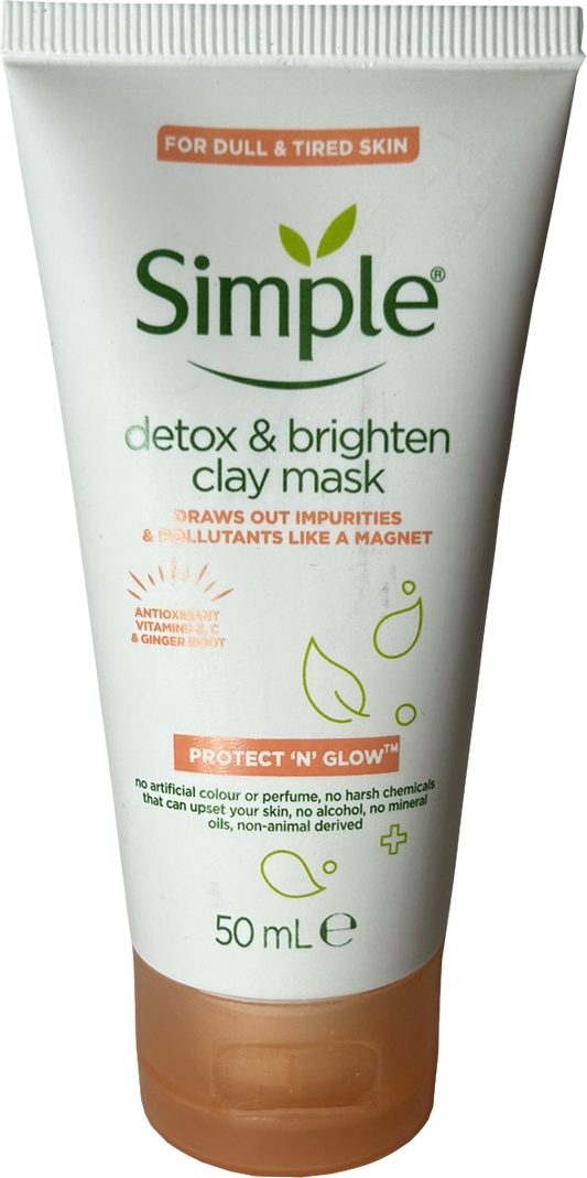 Simple Protect 'n' Glow Detox & Brighten Clay Mask 50ml