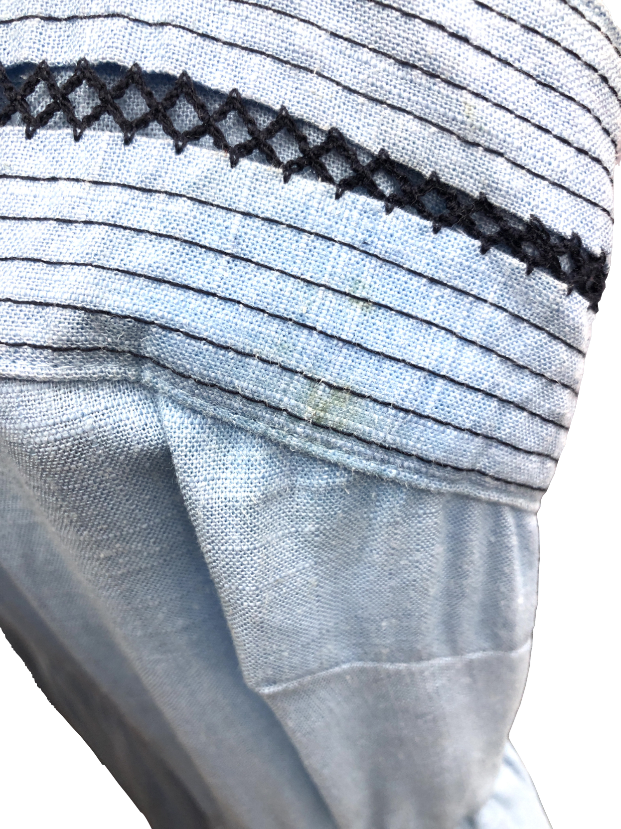 MISA Los Angeles Blue Aurelia Dress In Pale Linen UK XS