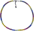 Astrid & Miyu Multicoloured Rainbow Crystal Tennis Choker Necklace