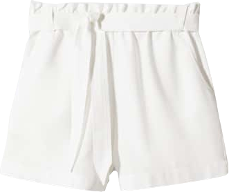 MANGO White Cotton Linen Shorts BNWT UK XXL