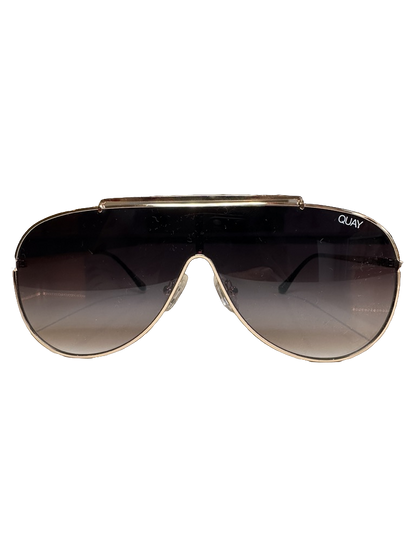 QUAY Metallic El Dinero Aviator Sunglasses One Size