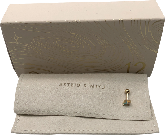 Astrid & Miyu 18k gold plated Opal Cluster Barbell BNIB
