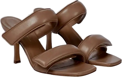 GIA BORGHINI X Pernille Teisbaek Perni 03 Leather Sandals In Brown UK 6 EU 39 👠