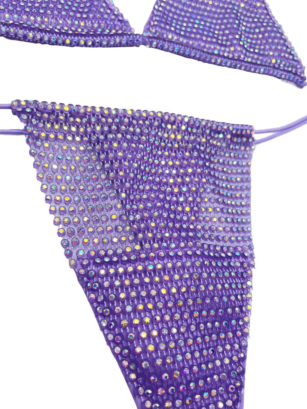 santa brands Crystal Embellished Anta Brand Orchid Bikini Set In Purple UK S