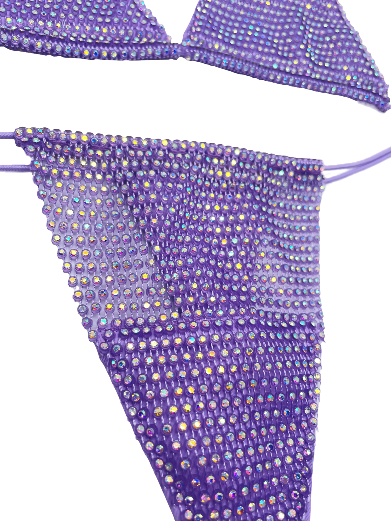 santa brands Crystal Embellished Anta Brand Orchid Bikini Set In Purple UK S