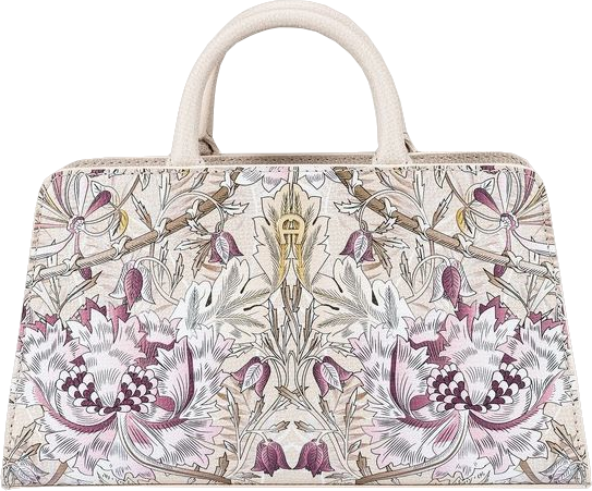 aigner Cream Leather Cybill Honeysuckle Stretch Mini Bag