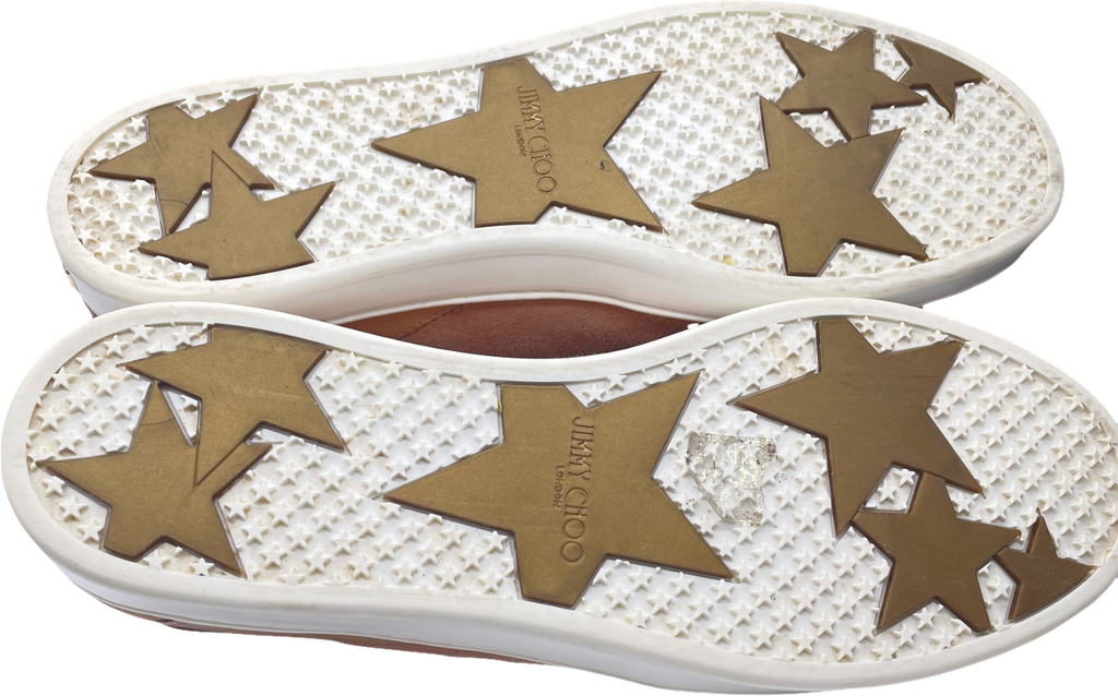 Jimmy Choo Beige Patent & Suede  Miami Sneakers UK 4 EU 37 👠