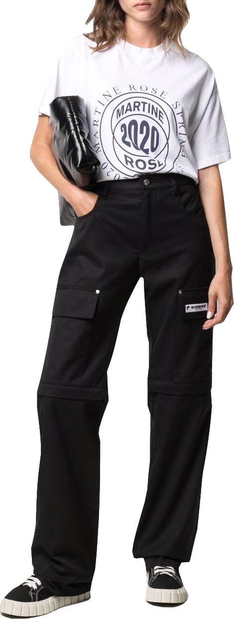 MISBHV Black Organic Cotton-recycled Polyester Blend 2-in-1 Cargo Trousers BNWT UK M