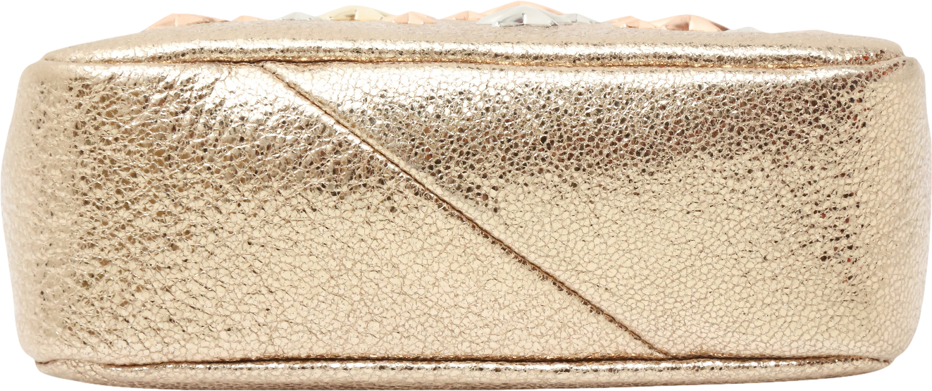 Jimmy Choo Metallic Leather Gold Star Embellished Pouch Clutch bag