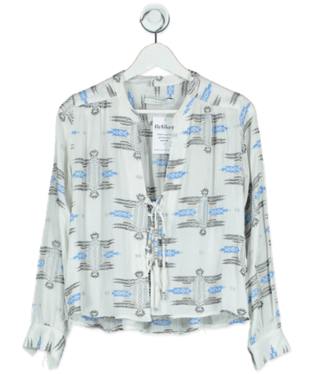 Flynn Skye White Delilah Embroidered Blouse UK S