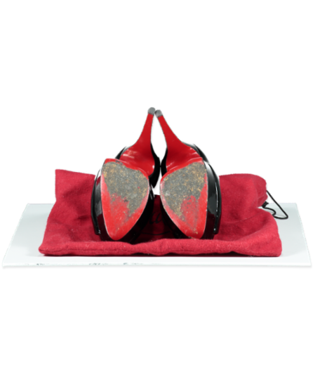 Christian Louboutin Black New Very Prive Patent Leather Pumps 120 UK 3.5 EU 36.5 👠
