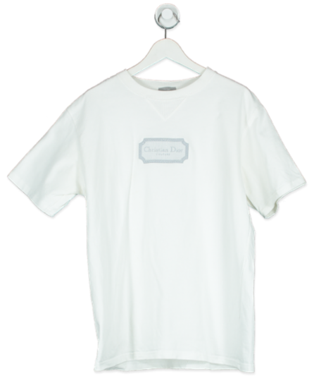 Christian Dior White New Homme '22 Runway Couture T-shirt UK M